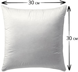 Размеры фотоподушек 30x30, 40x40, 50x50