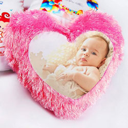 Розовая подушка-сердце